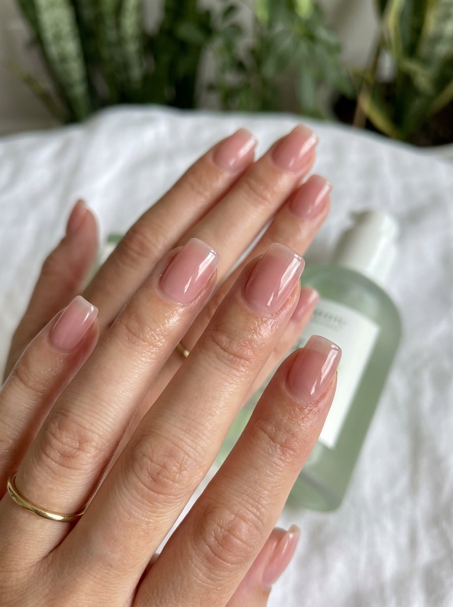 Jelly Pink Square Nails